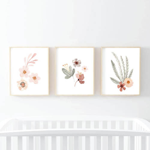 Wren's Wildflower Bundled Digital Nursery Wall Art