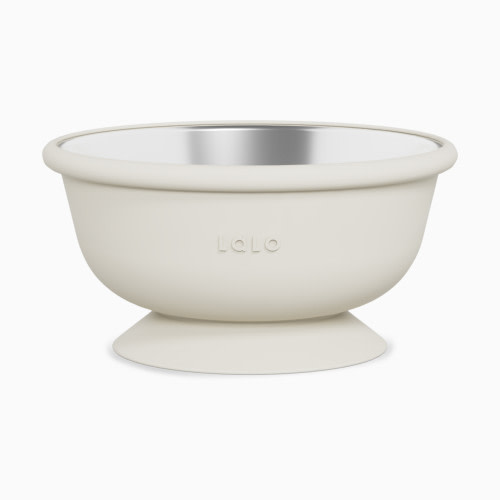 Lalo Stainless Steel Suction Bowl - Oatmeal