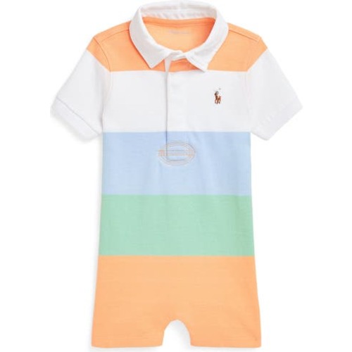 Rugby Stripe Cotton Romper, 12M