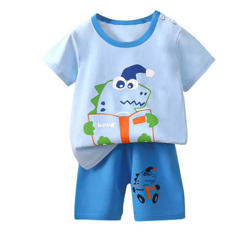 Fesfesfes Toddler Outfits Summer Girls And Boys T-shirt Baby Suits Clothes Short Sleeve Shirts Shorts Set