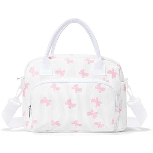 MEXS Insulated Lunch Bag for Women Men Large Reusable Lunch Box Adult Leakproof Portable Cooler Tote Bags for Work Picnic (Bowknot, Large)