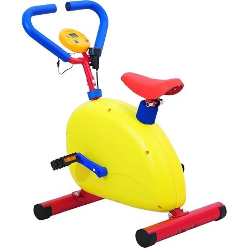 Kids Fitness Exercise Bike Equipment, Childrens Exercise Bike with Adjustable Seat, Kids Stationary Bike Workout Equipment, Gift for Boys Girls