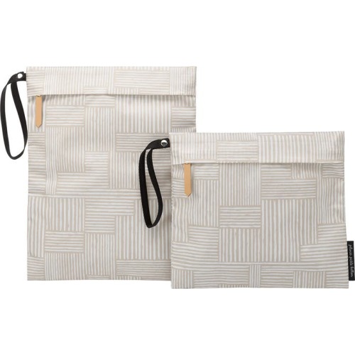 Petunia Pickle Bottom Set of 2 Water Resistant Wet Bags, Grey