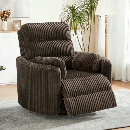 Latitude Run® Modern Swivel Glider Recliner With Adjustable Backrest & Footrest | Wayfair