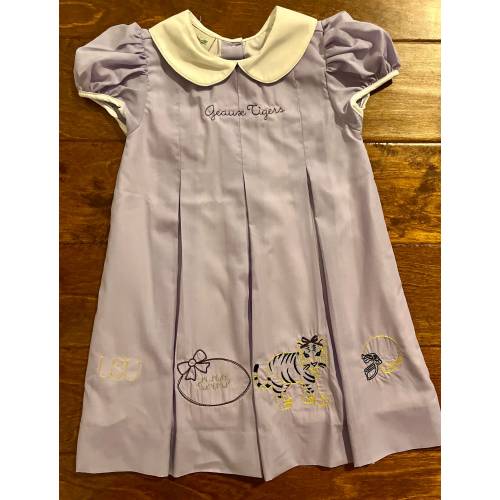 LSU Tigers football pleat embroidery dress