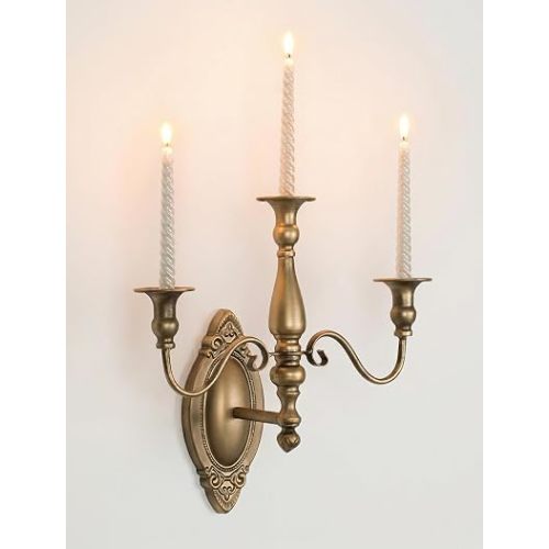Vintage Wall Candle Holder Decor: Victorian 3 Arm Candle Sconces
