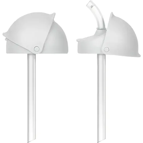 Boon Nursh Silicone Straw Sippy Cup Lid - Conversion Top for Bottles - Toddler Cup Top - Changes Baby Bottles into Cups - 2 Count