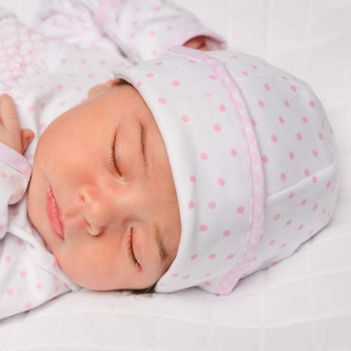Gingham Dots Hat in Pink