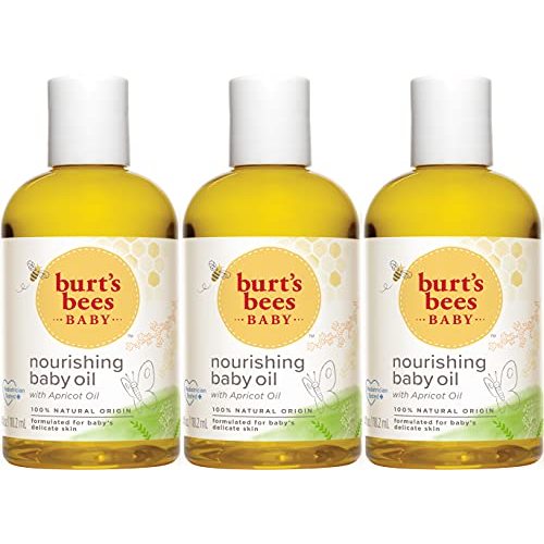 Burt's Bees Baby™ Nourishing Baby Oil, 100% Natural Baby Skin Care - 4 Ounce Bottle - Pack of 3
