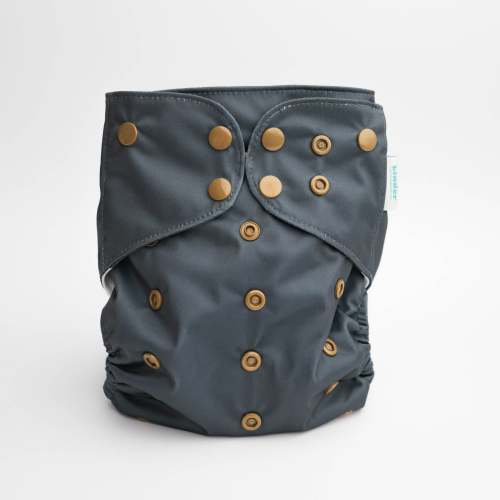 Solid Color: Essentials Pocket Cloth Diaper with Athletic Wicking Jersey, Grows with your Baby