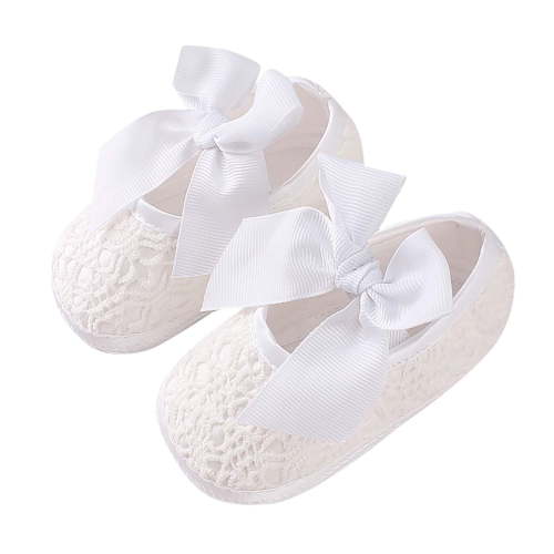 Zwiiyzr Girls Baby First Walking Shoes 0-15 Months Infant Dress Shoes Toddler Kids Non-Slip Toddler Soft Sole Princess Shoes White