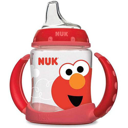 NUK Learner Cup, 6+ Months, Fun Fruits and Animals, Amazon Exclusive Collection, 5 Oz, Pack of 2 – BPA Free, Soft Spout, Spill Proof Sippy Cup