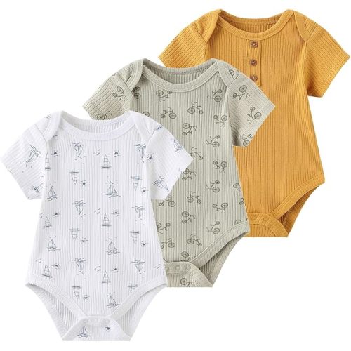 Baby Bodysuit Boy Girl Clothes Soft Newborn Infant Outfit Short Sleeve Romper