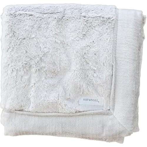 SARANONI Security Blankets for Babies Super Soft Boutique Quality Lush Luxury (Feather Gray, Mini 15" x 20")