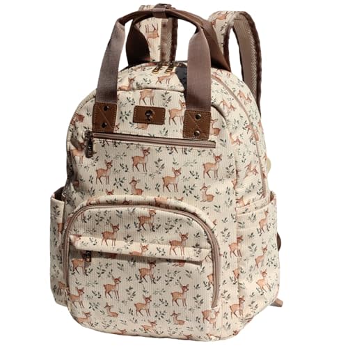 ESVAN Diaper Bag Backpack Corduroy Multifunction Baby Fashion Travel Pack office Laptop Bag