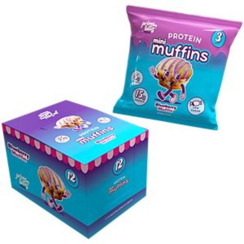 Prime Bites Protein Mini Muffins - 15g Protein - Blueberry Muffin (12 Packs)