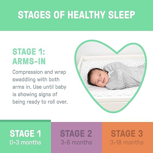 SwaddleMe by Ingenuity Compression Baby Swaddle Pod, Two-Way Zipper for Easy Diaper Changes, Improves Sleep & Calms Startle Reflex, 0-2 Months, 1.0 TOG, 2-Pack - Dino Jam