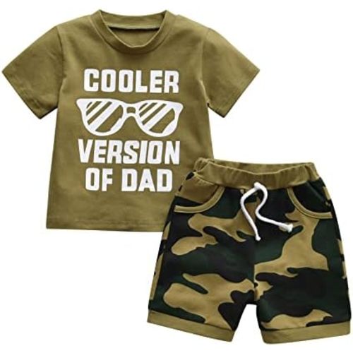 Infant Baby Boys Summer Clothes Letter Print T-shirt Tops Shorts with Pockets 2Pcs Outfit Set