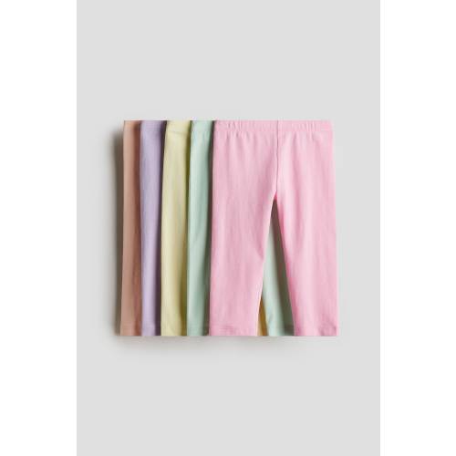 5-PACK COTTON CAPRI LEGGINGS