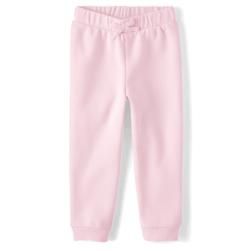 Toddler Girls Fleece Jogger Pants - Pink
