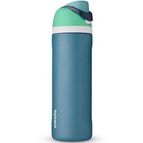 Owala FreeSip 24oz Stainless Steel Water Bottle, Color: Shark/Blue