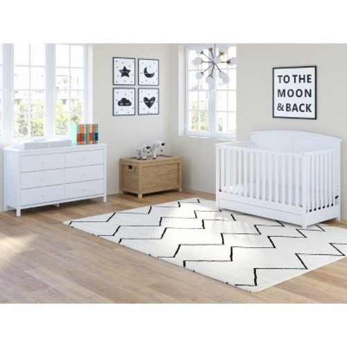 Storkcraft Alpine 6 Drawer Dresser, Color: White