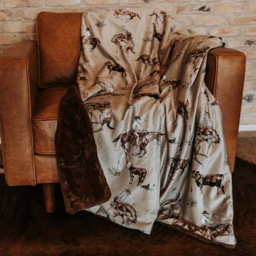 Cowboy Plush Throw Blanket – Cowkid Clothing Company