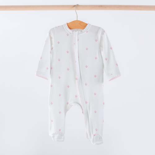 Baby Basics: Pink Fleur De Lis Organic Cotton Baby Pajamas