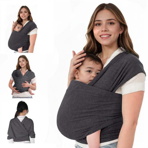 Baby Wrap Carrier,Original Breathable Baby Carrier Wrap Sling Lightweight Hands Free Newborn Wrap Swaddle Holder Adjustable Baby Slings Carrier for Newborn to Infant Toddler Essentials 7 to 35 lbs