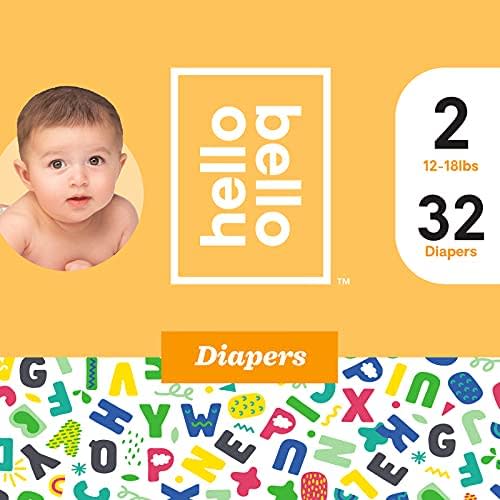 Hello Bello Diapers, 32 Count, Alphabet Soup Design, Size 2