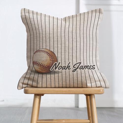 Baseball nursery decor pillow vintage baseball themed room sport pillow boy
