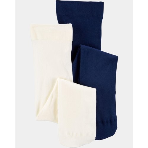 Baby Girl 2-Pack Tights - Navy/Ivory | Carter's