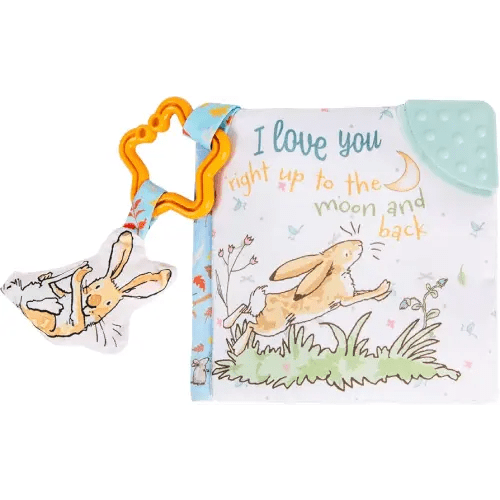 KIDS PREFERRED Guess How Much I Love You… 5 Inch Soft Book Interactive Baby Teether Toy with Crinkle Sounds, Soft Textures, Bright Colors, and BPA-Free Materials for Safe and Fun Sensory Play