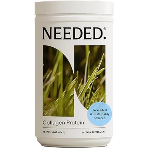Needed. Hydrolyzed Collagen Protein Powder | Expert-Backed & Clean Sourced | Supports Skin, Hair, Joints | Grass-fed, Pasture-Raised, Hormone-Free | 1lb