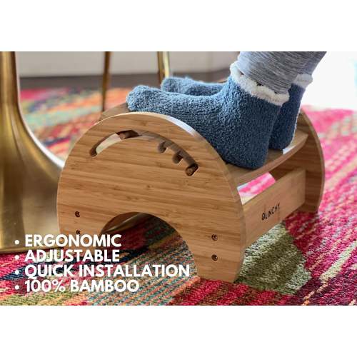 Adjustable Sturdy Bamboo Footstool