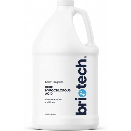 BRIOTECH Pure Hypochlorous Acid Cleanser, Original Premium HOCl Topical Solution, Multi-Purpose Cleaner, Family Approved & Pet Friendly, 1 Gallon Refill