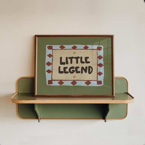 Little Legend Nursery Print, Western Nursery Wall Art, Cowboy Nursery Decor, Folk Art Kids Room Print, Neutral Baby Boy Decor