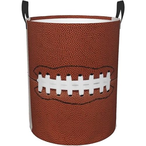 Football Laundry Basket Room Décor Hamper Clothes Storage Bucket Toy Organizer Foldable Waterproof Bathroom Laundry Storage Bedroom Large