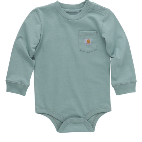 Carhartt Infant Boys' Solid Pocket Long Sleeve Onesie | Boot Barn