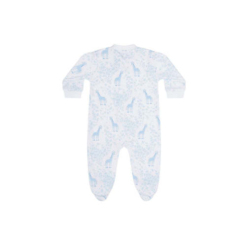 Buy Blue Giraffe Print Zipper Footie | Nellapima | Over The Moon