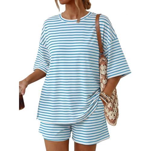 Trendy Queen 2 Piece Summer Set Oversized Top & Loose Fit Shorts with Pockets