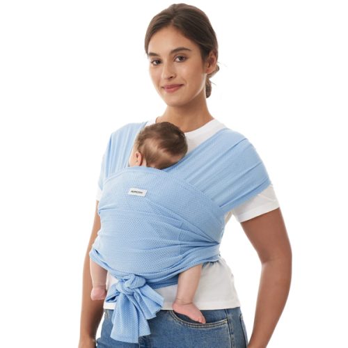Momcozy SnapLite Cooling Mesh Wrap Carrier. Color: Blue