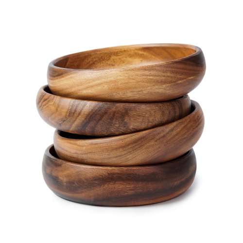 Acacia Wood Small Bowls | Set of 6