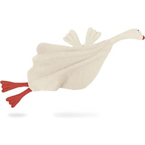Lulu moon Muslin Loveys for Babies - Baby Security Blanket for Unisex - Goose Lovie - 25"x 11" Cream