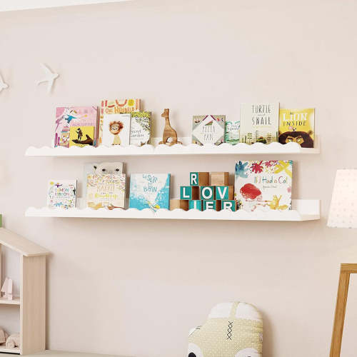 Boho Wooden Floating Shelf - Kids' Room & Nursery Decor
