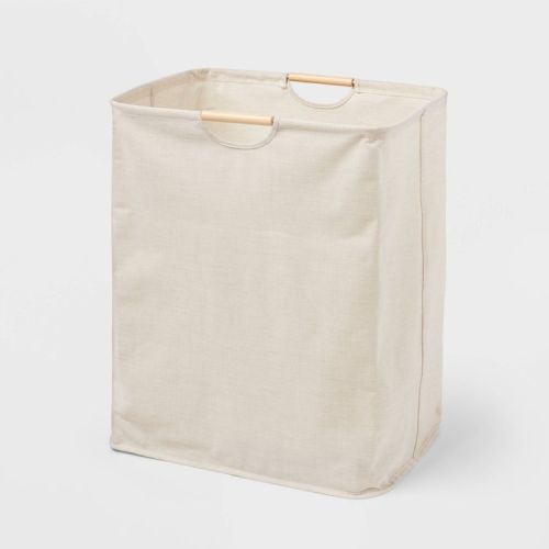Canvas Rectangle Laundry Hamper - Brightroom™: Beige, 80L Capacity, Open-Top, Multipurpose Clothes Sorter, No Assembly Required