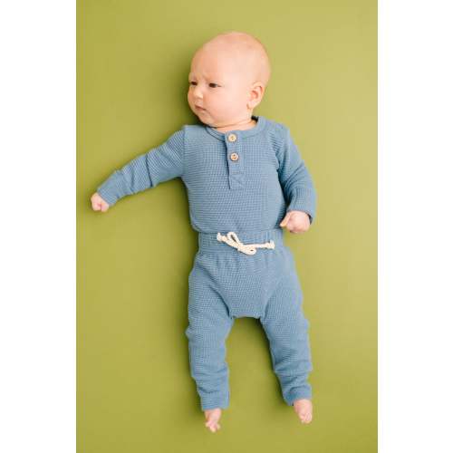 Dusty Blue Waffle Cozy Set