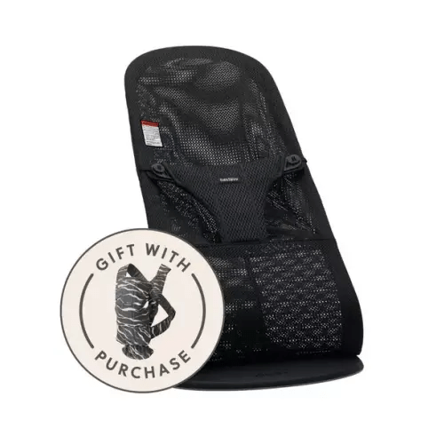 Brands We Love Baby Bundle: Bouncer Bliss, Black/Mesh | Baby Carrier Mini, Landscape by Janie and Jack