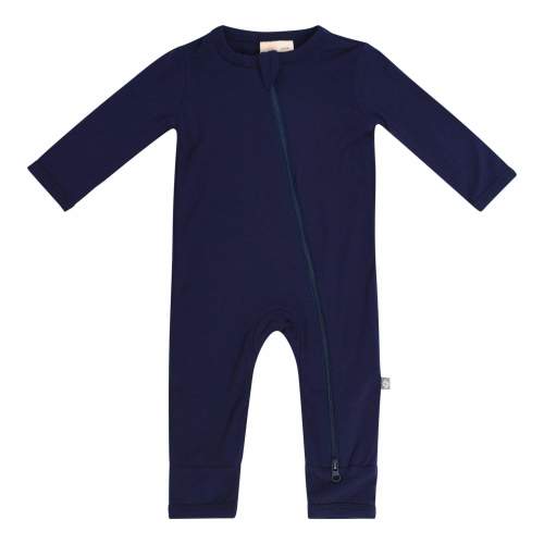 Zippered Romper in Navy