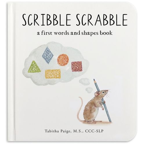 Scribble Scrabble: A Board Book of First Words and Shapes for Growing Minds (A Wishy Washy Sequel) (Tabitha Paige Children's Book Series)
